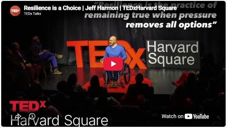 Jeff D. Harmon speaking on the TEDxHarvardSquare stage